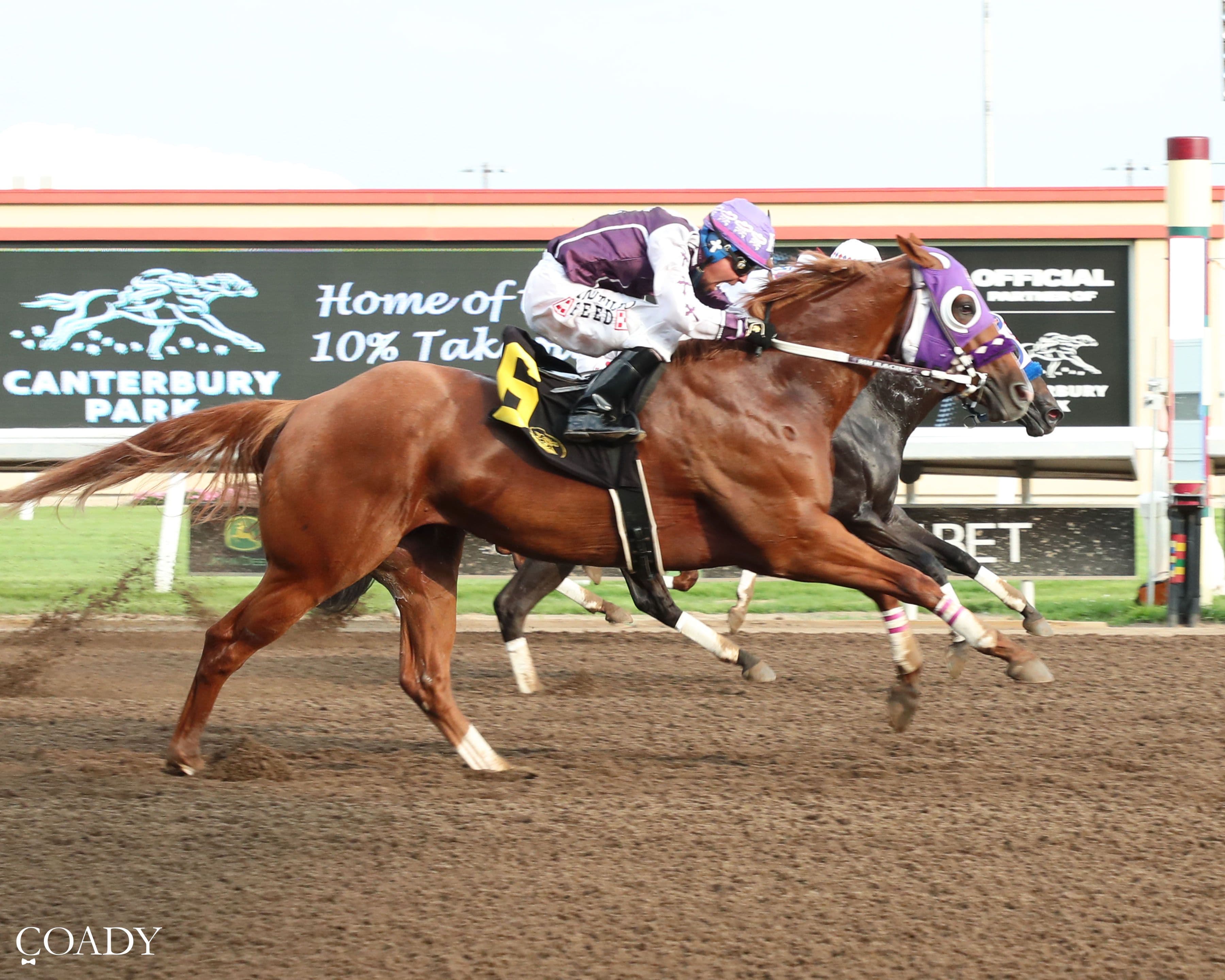 Ding Dang Dulce Surges Late To Win Canterbury Park Derby
